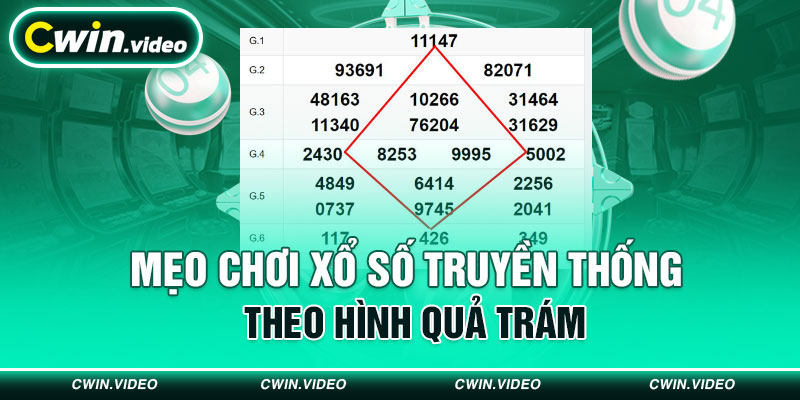 Mẹo chơi xổ số truyền thống theo hình quả trám